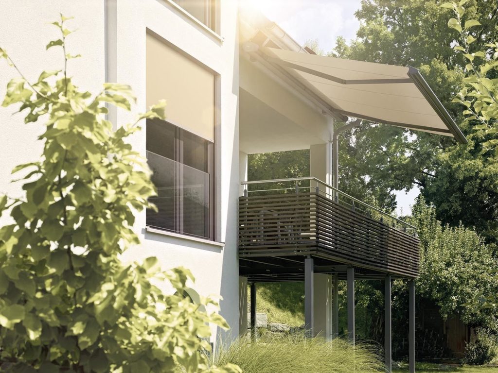 Markisen für die Region Göppingn Markise am Haus verbaut